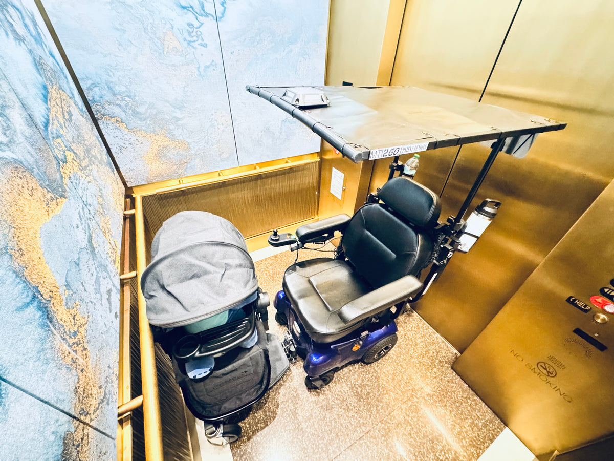 Child Seat Mount for Electric Wheelchair Scooter ECV