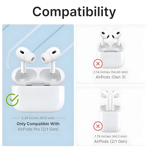 Catalyst Total Protection AirPods Pro 2nd Generation Case - Waterproof, and Shockproof Rugged Full Body Case for AirPods Pro 1 and AirPods Pro 2 - Secure Locking System Case with Carabiner