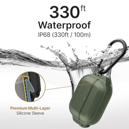 Catalyst Total Protection AirPods Pro 2nd Generation Case - Waterproof, and Shockproof Rugged Full Body Case for AirPods Pro 1 and AirPods Pro 2 - Secure Locking System Case with Carabiner