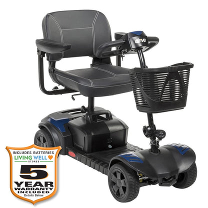 Phoenix 4 Wheel Heavy Duty Scooter by Drive Medical, 20” Wide Seat Includes 5 Year Protection Plan