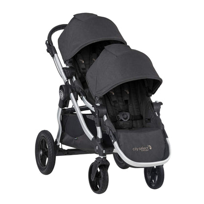 Baby Jogger City Select Double Stroller | Baby Stroller with 16 Ways to Ride, Included Second Seat | Quick Fold Stroller, Jet