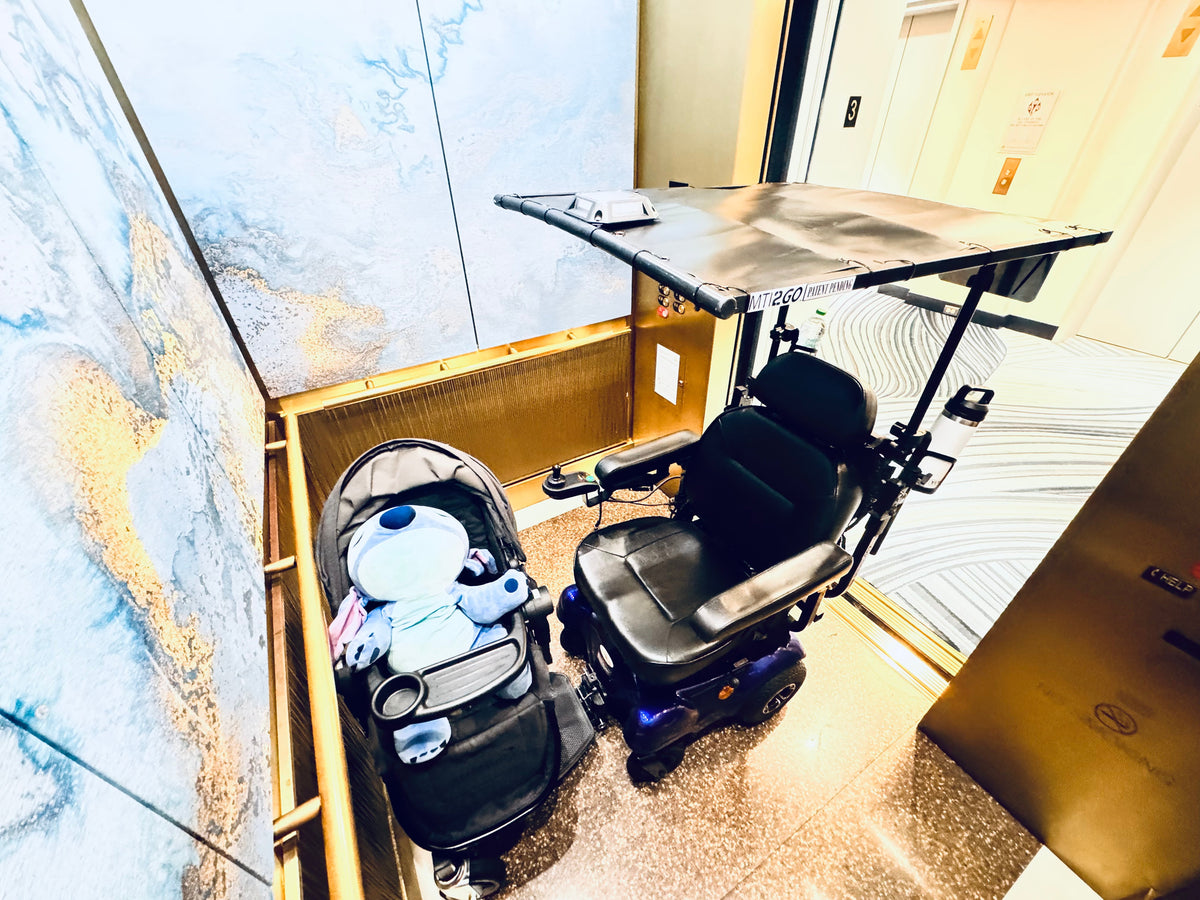 Child Seat Mount for Electric Wheelchair Scooter ECV