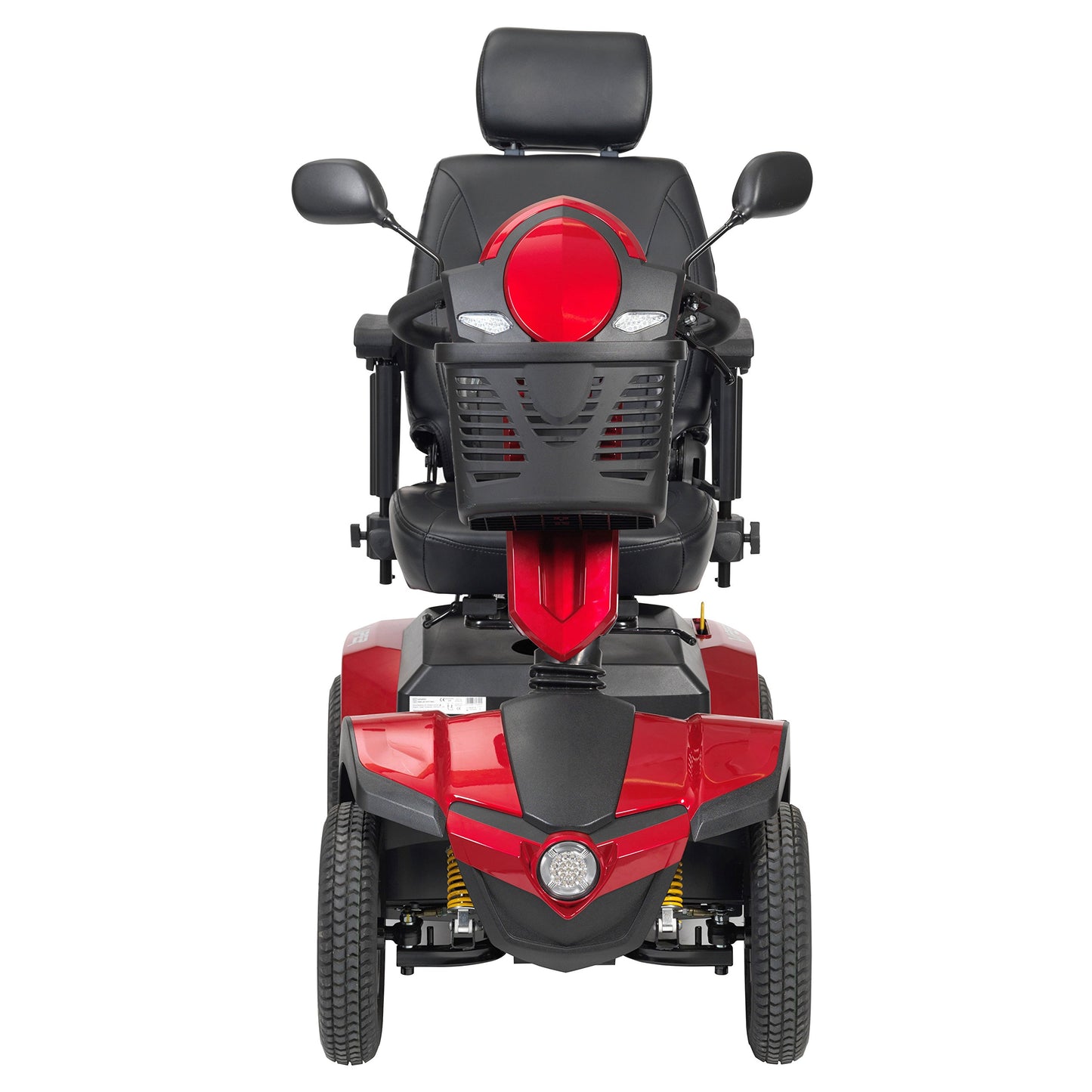 Drive Medical Panther Captain Seat 4 Wheel Heavy Duty Scooter, Red, 22 Inch