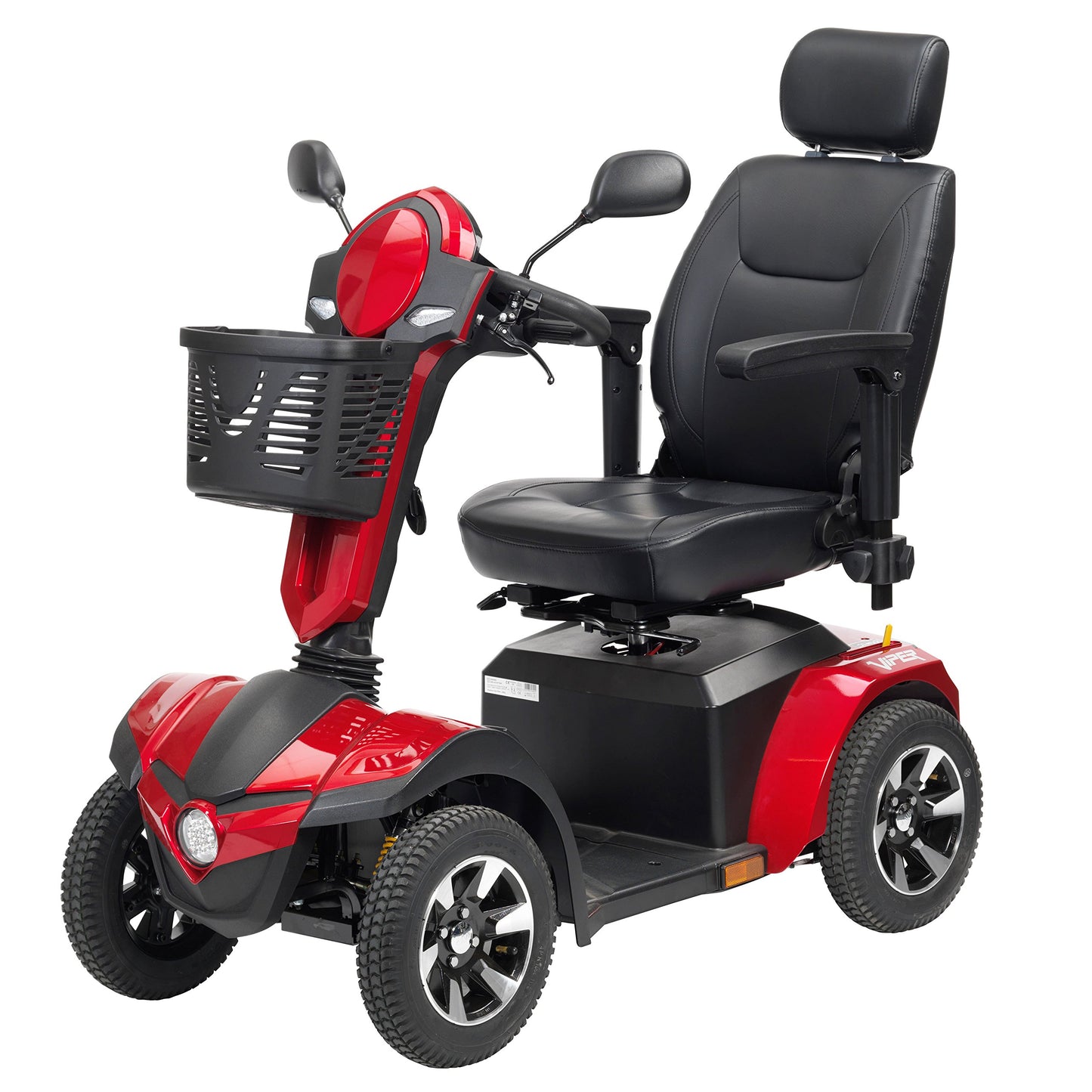 Drive Medical Panther Captain Seat 4 Wheel Heavy Duty Scooter, Red, 22 Inch