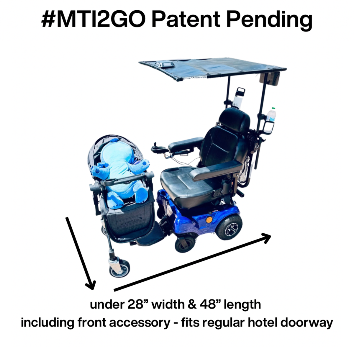 Child Seat Mount for Electric Wheelchair Scooter ECV